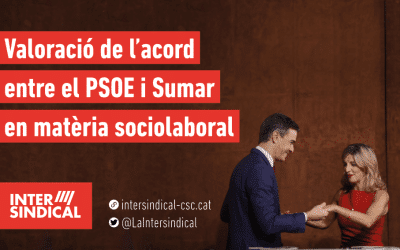 Valoració de l’acord entre el PSOE i Sumar en matèria sociolaboral