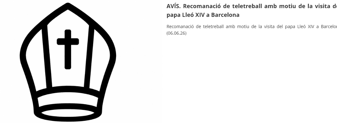 Quan la visita del Papa Lleó XIV a Barcelona fa possible el teletreball, però la salut d’una persona treballadora, no