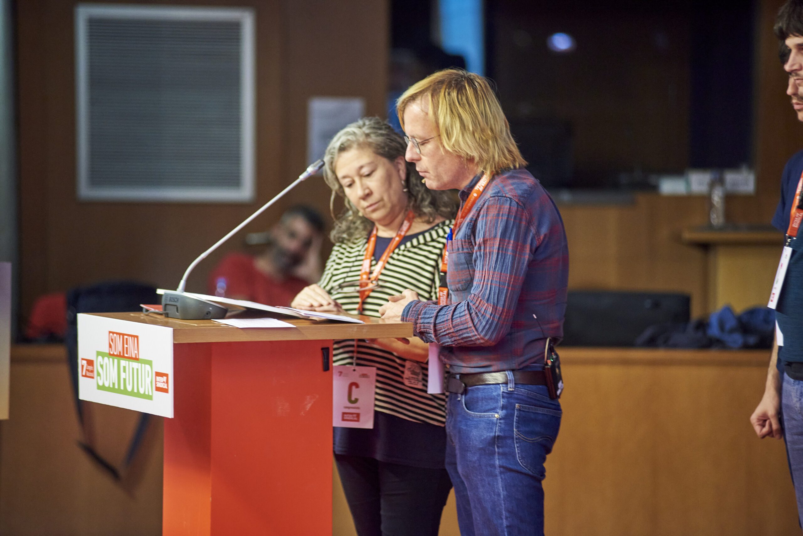 Intervenció durant el congrés de la Intersindical